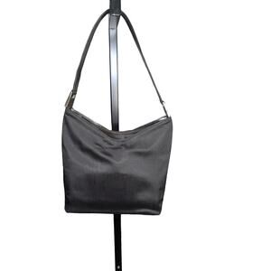 Gucci Black Nylon Leather Hobo Shoulder Bag Stabilized